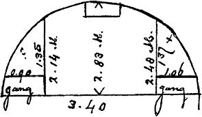 Plattegrond van de begane grond van de woning, zoals die was in 1904.